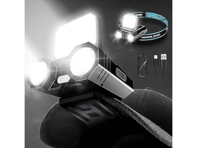 Clip On Cap Light With Motion Sensor,5 Light Models High Lumen Led Headlamp  Rechargeable,270°Adjustable Hands Free Hat Light With Red Light,Lightweight  Waterproof Headlight For Running,Cycling,Fishing