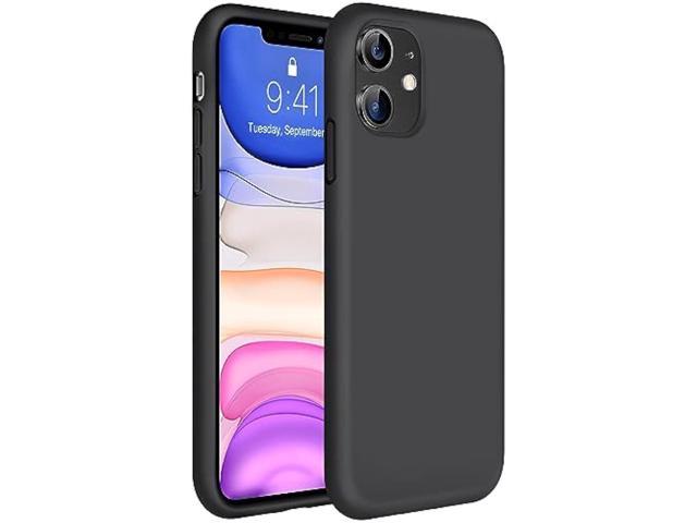Miracase Liquid Silicone Phone Case Compatible with iPhone 11 6.1  inch(2019), Gel Rubber Full Body Protection Cover Case Drop Protection Case  (Black)