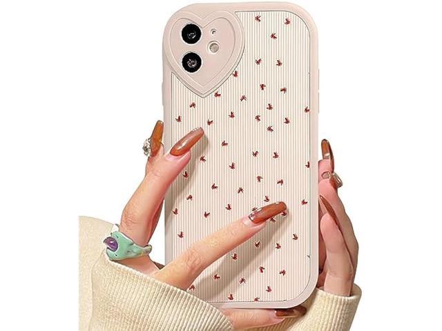 Ksin Lovmooful Compatible for iPhone 11 Case Cute Small Heart with Love Lens Bumper Protector for Girls Women Soft TPU Shockproof Protective Girly for Ipho