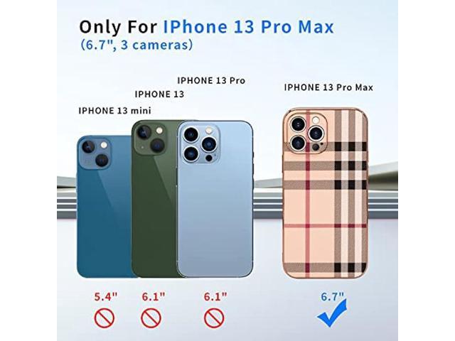 LINXUXIE Phone Case for Apple iPhone 13 Pro Max, Fashion Designer Leather  Phone Case, Soft TPU Drop Protection Shockproof Protective Phone Holder