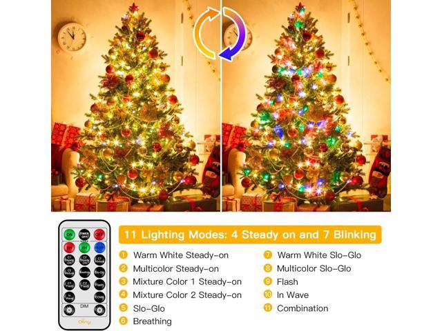 Ollny Christmas Lights, 131ft 400 LED Color Changing Christmas Tree Lights with 11 Modes Remote Control, Waterproof Outdoor Christmas Lights for Outsi