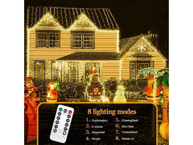 QZYL 410 ft Christmas Lights Outdoor, 1000 LED Long Christmas String Lights, Warm White Fairy Lights for Christmas Decor, Waterproof Christmas Tree Li