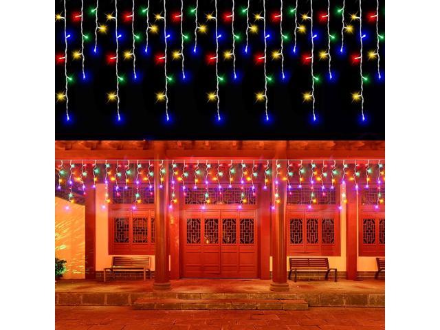 Adrattnay Christmas Icicle Lights, 1216 LED Christmas Lights, 98.4