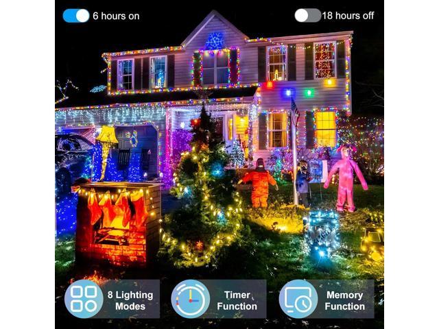 Smart Christmas Decorations Lights with Star Topper, 11.48ft 350 LED DIY  Waterfall Tree Lights with Remote Timer Color Changing Lights Music Sync  APP Control for Indoor Outdoor Yard Patio Party Decor 