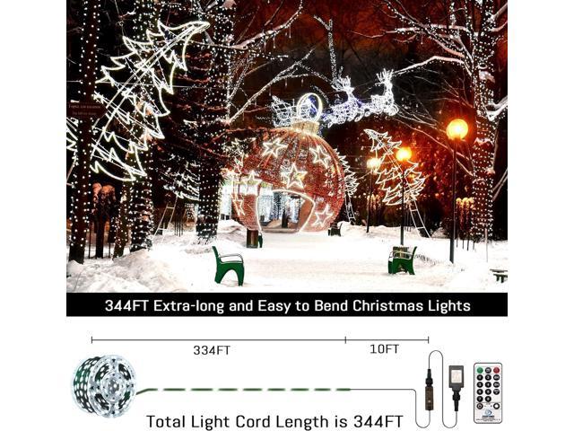 Eueasy Christmas Lights Outdoor, 1000 LED 344FT Fairy String