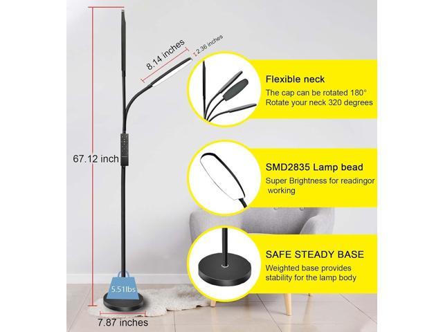 CAUDTK Column Floor Lamps Remote Control Dimmable 61 Inch 3 Smart Light  Bulbs Color Changing Modern LED RGB Tall Standing Lamp for Living Room  Bedroom Kids Room MSRP $108.97 Auction