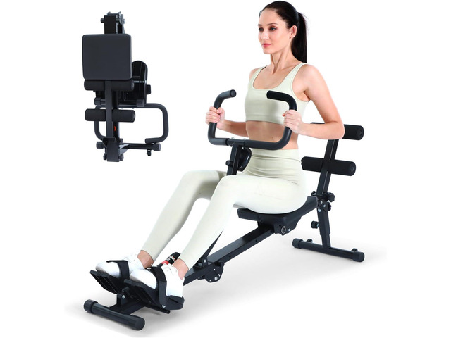 Multifunction Rower Sportneer Hydraulic Rowing Machine - Rowing Machine for Home - Foldable ...