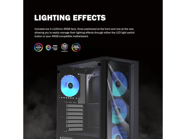 Raidmax MESHIAN X922 ATX Desktop Computer Gaming PC Case Mid Tower PC ...