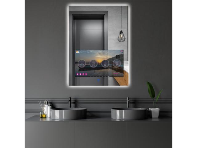 Haocrown LED Bathroom Mirror with 21.5 Full Touch Screen Smart TV