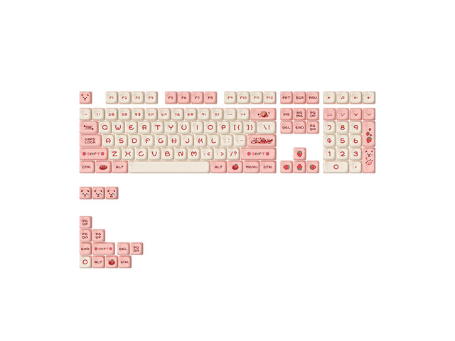 Akko PBT Keycaps Set, Dim Sum Bear OEM Profile 122-Key PBT Keycaps for ...