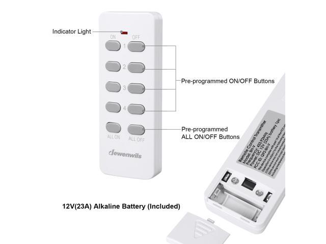 DEWENWILS Remote Control Lamp Light Bulb Socket E26/E27 Base for Pull Chain Light  Fixture, No Wiring, ETL Listed(1 Remote+3 Sockets) 