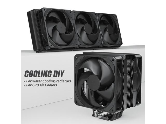 upHere U2K Case Fan 120mm Black PWM Silent Computer Cooling Fans All-in ...