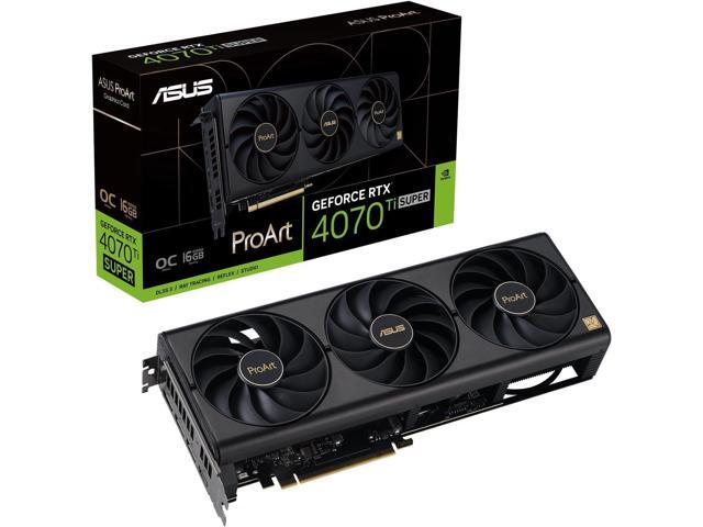ASUS ProArt GeForce RTX 4070 Ti SUPER OC Edition Graphics Card (PCIe 4.0, 16GB GDDR6X, DLSS 3, HDMI 2.1a, DisplayPort 1.4a) PROART-RTX4070TIS-O16G