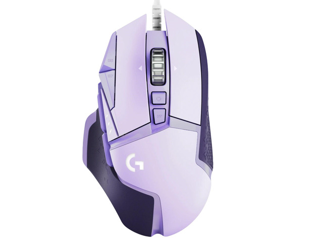 Logitech (G) G502 HERO Wired Gaming Mouse, RGB with Weighted Macro Programming, 25600DPI, 11buttons, Laptop Big Hand Mouse, for Windows® 7 or later/macOS 10.11 or later/ChromeOS, purple