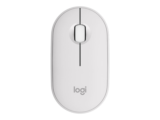 Logitech Pebble 2 M350s Mouse, Slim, Compact design, Bluetooth® Wireless, Customizable button, Multi-device pairing - Tonal White
