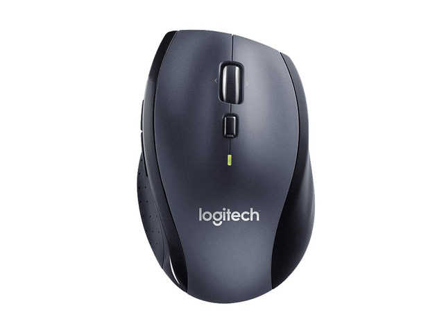 Logitech M705 Marathon Wireless Mouse, 2.4 GHz USB Unifying Receiver, 1000 DPI, 5-Programmable Buttons, 3-Year Battery, Compatible with PC, Mac, Laptop, Chromebook - Black