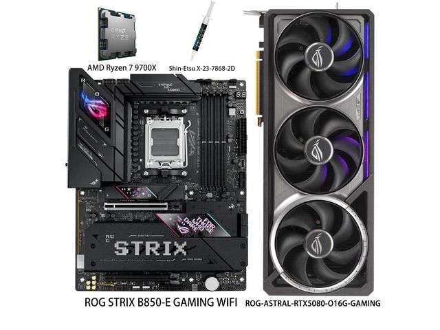 ASUS GPU& Motherboard &Thermal paste & CPU Combo, ROG-ASTRAL-RTX5080 ...