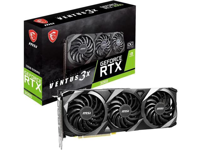 MSI Ventus GeForce RTX 3060 12GB GDDR6 PCI Express 4.0 Graphics Card RTX 3060 Ventus 3X 12G