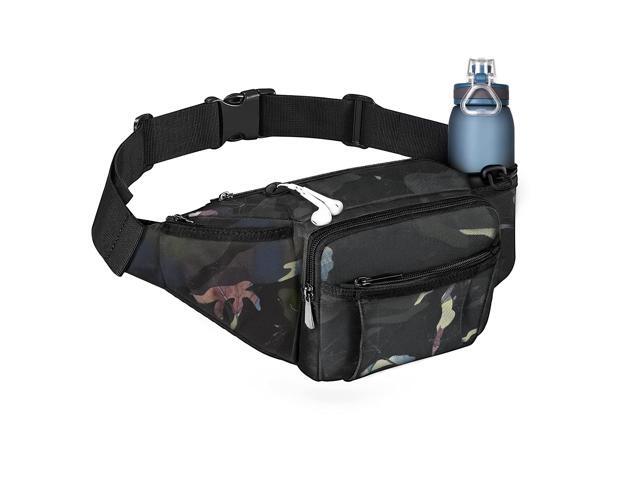 HOTEMIA Waist Bag Fanny Pack With Water Bottle Holder For Men Women Running Hiking Camping