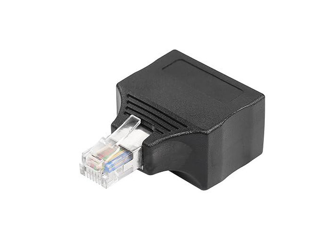 Phone Jack Splitter RJ11 Male to 2 Female 6P6C Telephone Inline Coupler ...