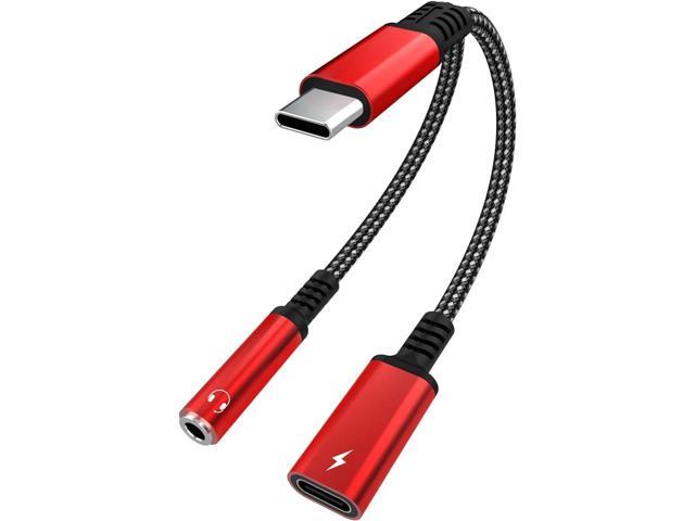 USB C to 3.5mm Aux Cord for Car with Charging 4FT, 2-in-1 USB-C to 3.5mm  Headphone Audio Jack Adapter and Charger,Type C aux Cable dongle for  Stereo