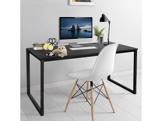 ZenSports 55 inch Large Computer Desk Home Office MDF Writing Desk  Workstation Black