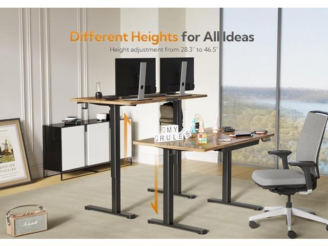 Claiks Standing Desk with Drawers, Stand Up Electric Standing Desk