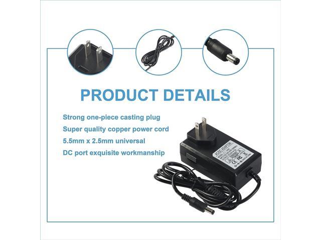 Wall AC Adapter Power Cord Compatible for RESTECK,Vellax,Nekteck  LMS-801,Medcursor,Mirakel,InvoSpa Shiatsu Back Shoulder and Neck Massager  Charger Power Supply 12V 