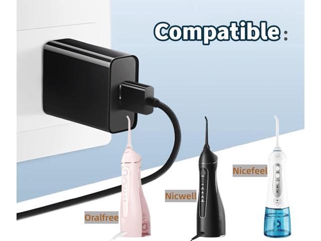 Qjin Charger for Nicwell, Nicefeel, Oralfree Cordless Water