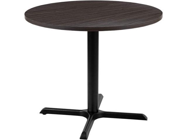 Flash Furniture Chapman 36" Round Multi-Purpose Conference Table in Rustic Gray