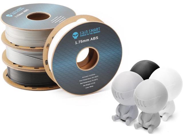 SainSmart ABS Filament 1.75mm, ABS 3D Printer Filament Bundle,Dimensional  Accuracy +/- 0.02 mm, 500g x Pack Black, White, Gray, Silver 3D Printers  Accessories