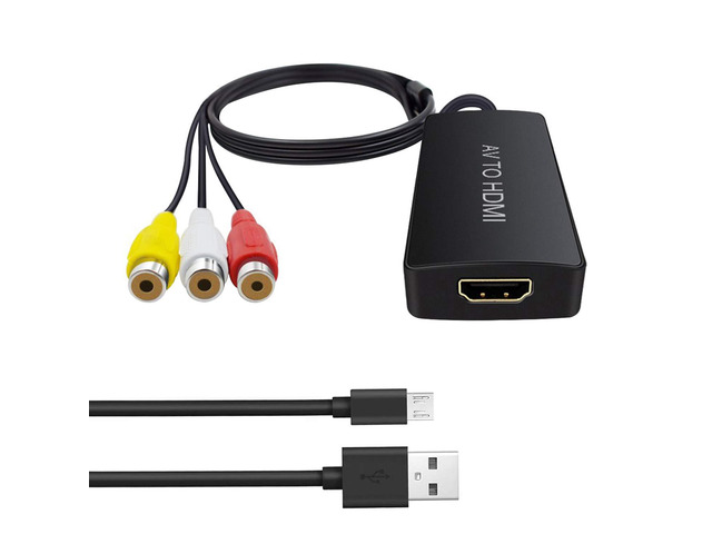 RCA to HDMI Converter AV to HDMI Adapter Composite/CVBS/Video Audio ...