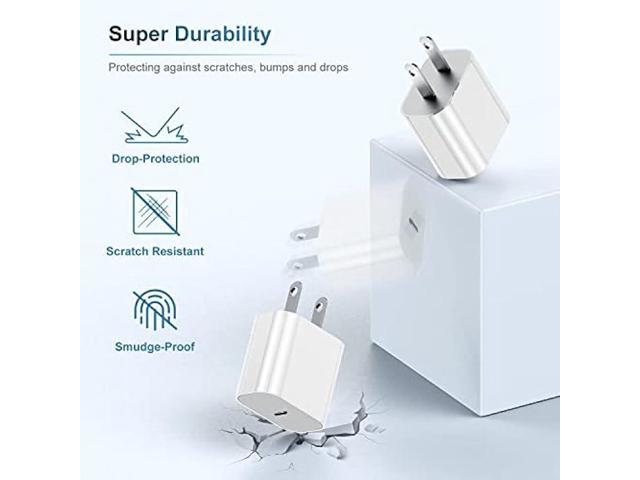 For Apple I Phone 15 /15 Pro/15 pro max Charger USB C Wall Charger Fast  Charging 2 pack 20W PD ( MFI Certified) Adapter with 10 FT USB Braided Cable  Compatible with