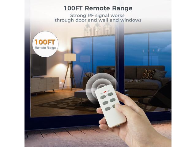 TESSAN Wireless Remote Light Switch, 100ft RF Range, 15A/1875W(1 Remot