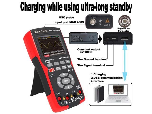 ZOYI ZT-702S 2 In 1 Handheld Digital Automotive Oscilloscope Multimeter ...