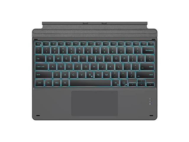 Dracool 7-Color Backlit Keyboard for Microsoft Surface Pro 9 2022 Release/Surface Pro 8 2021/Surface Pro X 13" Ultra Thin Slim Rechargeable Bluetooth 5.2 Keyboard Type Cover, Dark Gray