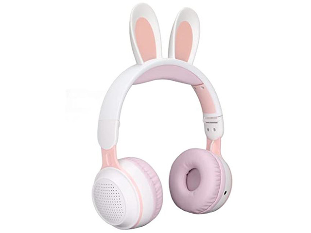 Simple Rabbit With Headphones Foldable Bluetooth 5.0 Headphones with Microphone Cute Rabbit Ear ...