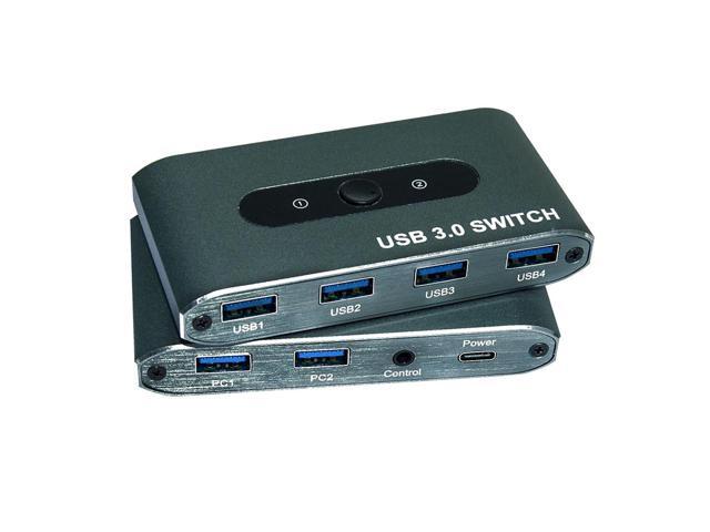 Bytecc USB Switch, USB KVM Switcher Selector Box 2 Computers Share 4 ...