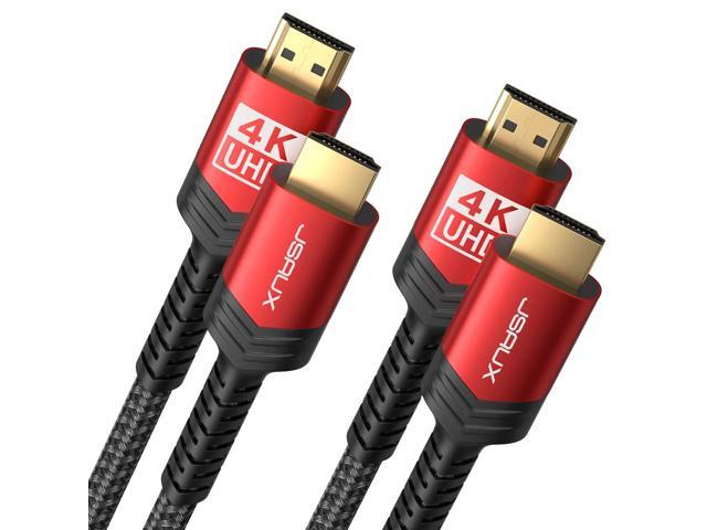 4K Long HDMI Cable 2 Pack 25 ft, JSAUX 18Gbps High Speed HDMI 2.0 ...