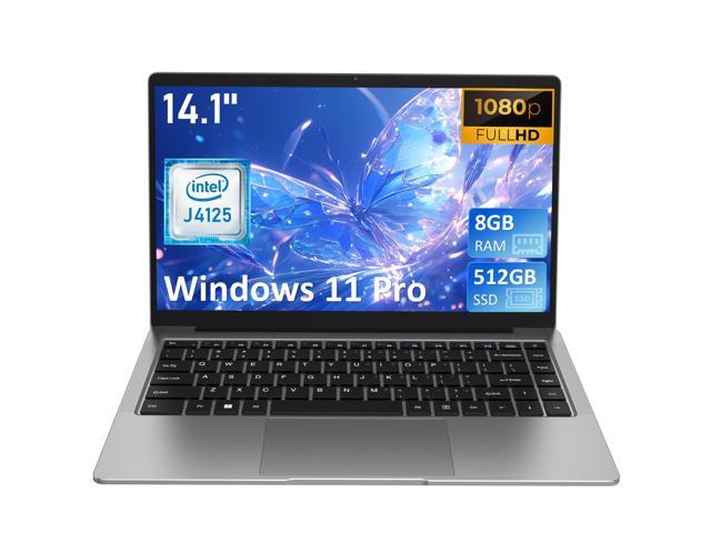 Auusda14.1"LaptopComputer,8GBDDR4512GBSSD,IntelCeleronJ4125(2.0-2.7GHz),Windows11Pro,IntelUHDGraphics600HomeNotebook,Wifi+Bluetooth,Silver