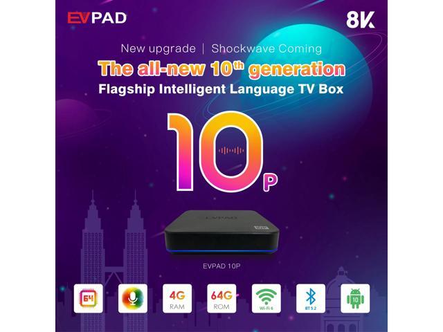 EVPAD 10P 4G RAM/64G ROM Android 10.0 Tv Box Asia HK JP CN Taiwan Tv  Official version of EVPAD TV box (Canada general distribution)