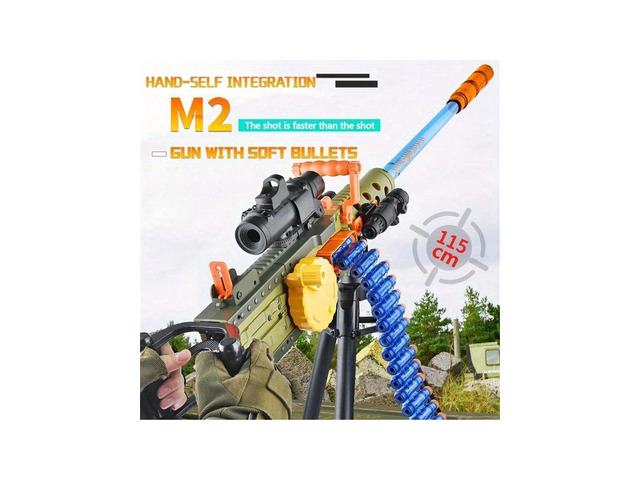 M2 Heavy Duty Machine Gun Toy, with Manual and Electric Dual Function ...