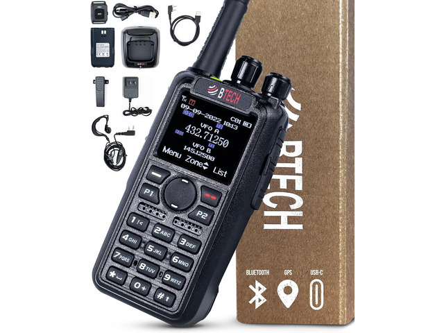 DMR-6X2 PRO DMR & Analog Two-Way Radio (Bluetooth + GPS) USB-C Battery ...