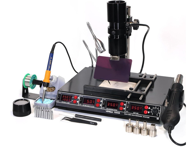 1000B- 4 in 1 Station - IR Infrared BGA, Preheater, Soldering Station ...