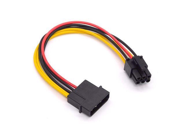 4 Pin Molex To 6 Pin Pcie Adapter 4 Pin Molex to 6 Pin PCI-Express PCIE Video Card Power Converter