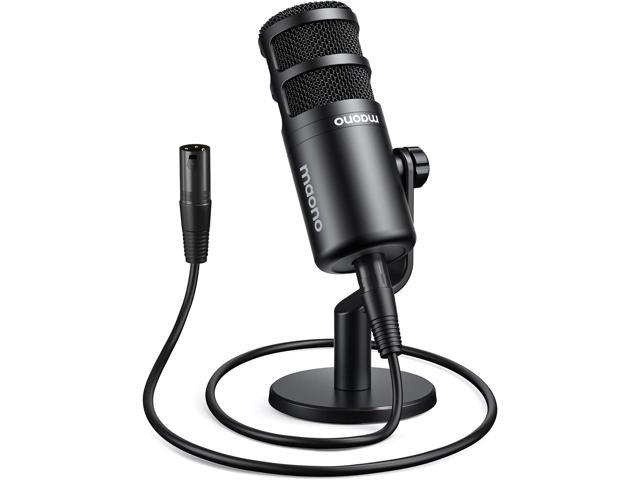XLR Podcast Microphone, Cardioid Studio Dynamic Mic for Vocal Recording, Streaming, Voice-Over, Voice Isolation Technology, Metal Mic, Works for Audio Interface, Mixer, Sound Card-PD100