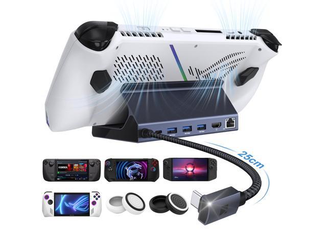 Dock 8 In 1 Per ROG Ally E Steam Deck – HDMI 4K 60Hz, Ethernet, USB 3.0, Ricarica 100W, Compatibile Con ASUS E Lenovo