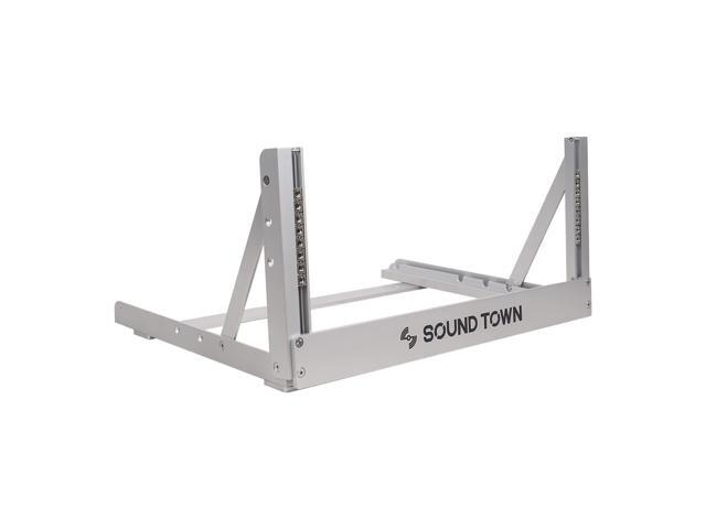 Sound Town 4U Aluminum 2-Post Desktop Open-Frame Rack, Angle Adjustable ...