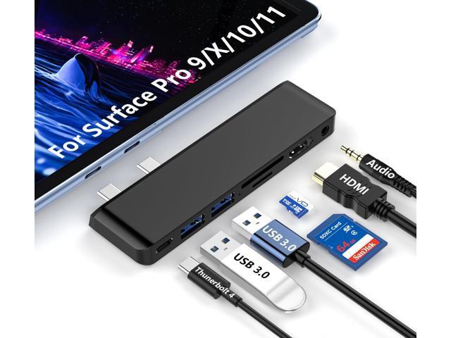 Docking Station Hub Per Surface Pro 12 2025 – HDMI 4K, USB-C Thunderbolt 4, PD 100W, SD/TF E Audio