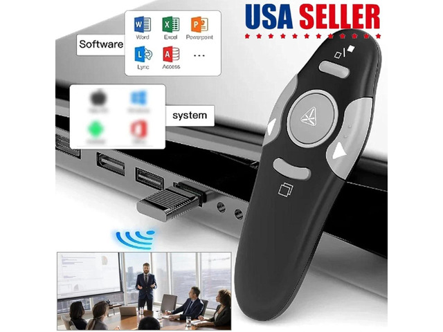 Laser Pointer Power Point Presentation Remote Control Wireless USB PPT ...
